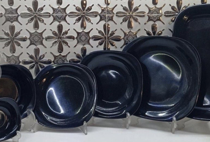 سرویس ملامین مشکی طوسی